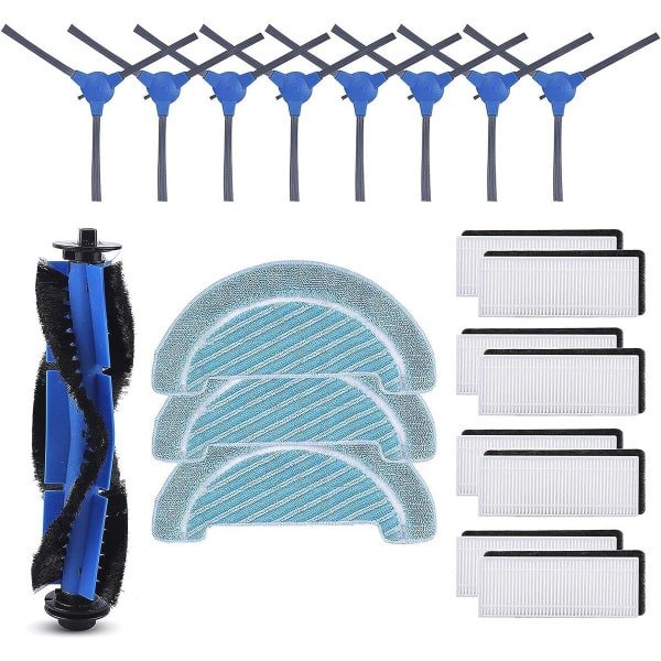Vervangingsset accessoires voor robotstofzuiger - Hoogwaardige hoofdborstel, HEPA-filters, zijborstels en dweildoeken