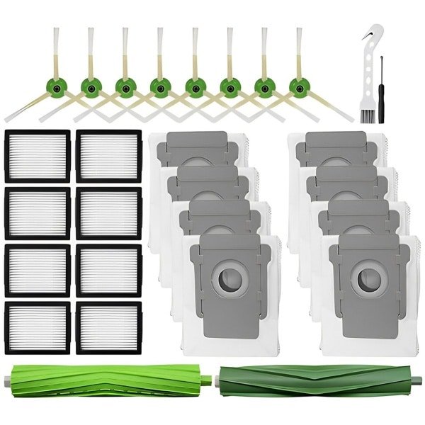 Vervangingsset voor Robotstofzuigers - Inclusief HEPA Filters, Borstels en Onderdelen - 2 Gummiborstels, 8 Filters - 1 Set - Geschikt voor Veel Gangbare Modellen