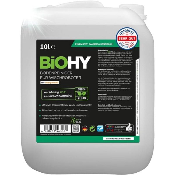 Vloerreiniger Concentraat voor Dweilrobots met Sinaasappelgeur - Schuimvrij & Streeploos