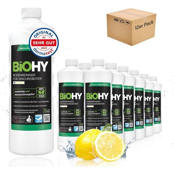 Vloerreiniger voor dweilrobots - 12 x 1L Concentraat voor duurzame en ecologische reiniging