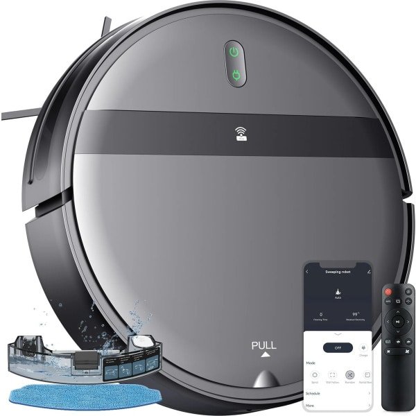 Wildor® Robotstofzuiger - 1400Pa - 3in1 - Vacuüm - Dweilen - Ruis 65db - 120 min Runtime - 10kg - Watertank 230ml