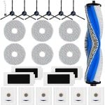 Zeynomax 24-delige accessoireset voor robotstofzuiger - 1 hoofdborstel, 4 HEPA-filters, 6 schoonmaakdoeken, 6 stofzakken, 6 zijborstels en 1 schoonmaakborstel - geschikt voor Ecovacs Deebot T30 Omni/T30 Pro Omni