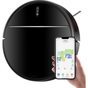 Zyrex® Robotstofzuiger met app - Robotstofzuiger - Robotstofzuiger huisdieren - Zwart- 32cm x 32cm x 8cm