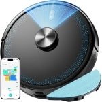 Zyrex® Robotstofzuiger met app - Robotstofzuiger - Robotstofzuiger huisdieren - Zwart - 33cm x 33cm x 10cm