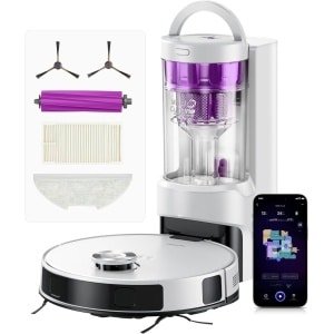 Zyrex® Robotstofzuiger met laadstation - Robotstofzuiger - Robotstofzuiger huisdieren - Wit - 35cm x 35cm x 10cm