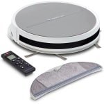 Zyrex® Robotstofzuiger met laadstation - Robotstofzuiger - Robotstofzuiger huisdieren - Wit / Grijs - 30cm x 30cm x 7cm