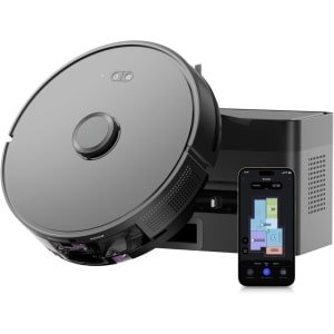 Zyrex® Robotstofzuiger met laadstation - Robotstofzuiger - Robotstofzuiger huisdieren - Zwart - ‎33cm x 32cm x 10cm