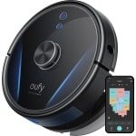 eufy RoboVac LR30 Hybrid+ robotstofzuiger en dweil, iPath Laser Navigation, 3000Pa-zuigkracht