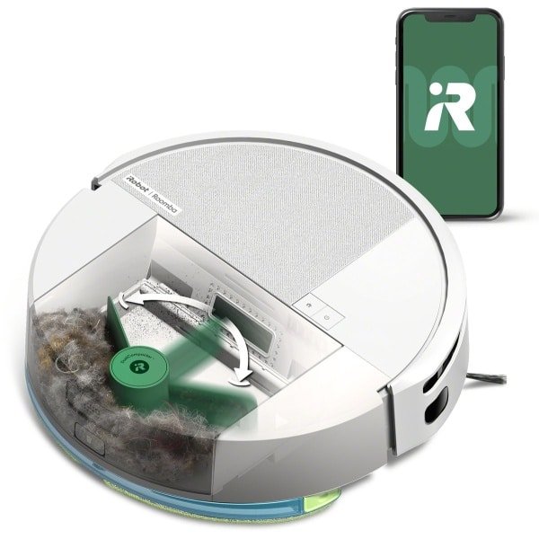 iRobot Roomba® 205 DustCompactor Combo - Robotstofzuiger met Dweilfunctie - Wit - L1212