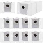 10 stofzakken voor ECOVACS T50 Pro Omni/T50 Max Pro/T50 Omni/X8 PRO/X9 PRO/T80/T30C robotstofzuiger - Stofzakken met actieve koolstof - Vervangende stofzakken met een capaciteit van 3 liter