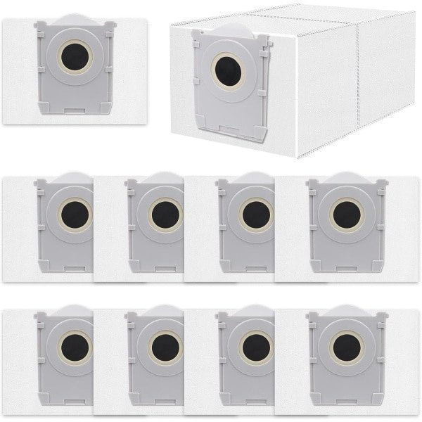 10 stofzakken voor ECOVACS T50 Pro Omni/T50 Max Pro/T50 Omni/X8 PRO/X9 PRO/T80/T30C robotstofzuiger - Stofzakken met actieve koolstof - Vervangende stofzakken met een capaciteit van 3 liter