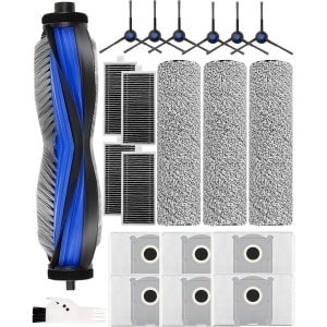 21stuks robotstofzuiger vervangingsonderdelen - geschikt voor Ecovacs Deebot x8 pro omni - met 6 stofzakken - 4 hepa filter - 6 zijborstels - 3 rolmoppen - 1 hoofdborstel - 1 borstel