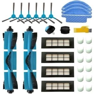 Accessoires Geschikt voor de Cecotec Conga Excellence 3090 robotstofzuiger: Set van 1 hoofdborstel, 4 HEPA-filters, 8 zijborstels, 3 V-flessen