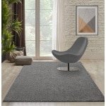 Laagpolig Woonkamertapijt Grijs 120x170 cm Zacht en Geschikt voor Robotstofzuiger