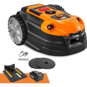 Robotmaaier - Automatische Grasmaaier - Tuinmaaier - Robotgrasmaaier - Maairobot - Zonder Begrenzingskabel - Geschikt Tot 800 m² - Optische Navigatie & Automatisch Opladen