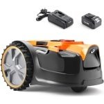 Robotmaaier - Robotgrasmaaier - Automatische Grasmaaier - Draadloze Grasmaaier - Geen Grensdraad Nodig - 24V 4.0ah Lithium-Ion Batterij - Snelle Oplaadtijd 1 Uur - Mulching Functie - Maait Tot 100 M²
