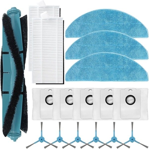 Vervangende onderdelen - geschikt voor Cecotec Conga 8290 Immortal - 7490 Immortal - Accessoireset voor Robotstofzuiger - Stofzuiger Onderdelen - stofzuigeronderdelen - stofzuigerzakken - vacuum cleaner - 17 stuks