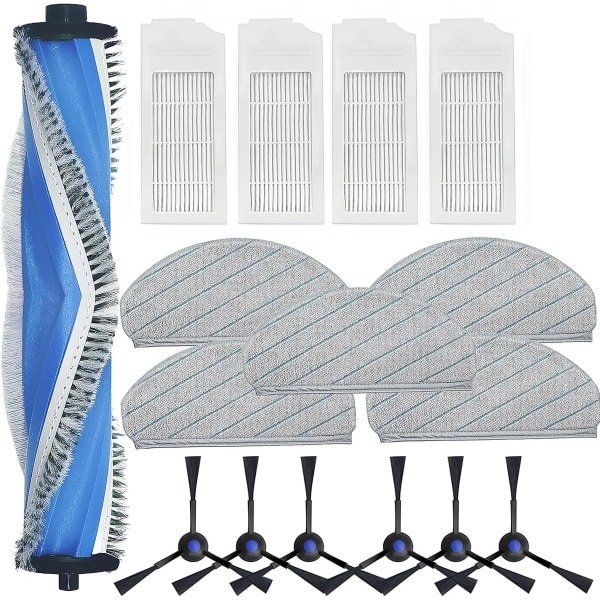 onderhoudsset robotstofzuiger - 16 stuks - Geschikt voor ECOVACS DEEBOT N20 - N20 PLUS - N20 PRO PLUS - Vervangingsset - met Wasbare Natte Dweilpads, rolborstel, Zijborstels, hepa filter