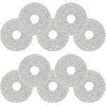 10 Stuks Dweilmop gescht voor Dreame L20/X40/X50 Ultra Complete, L10s/L10/L40s/L10s Pro/L40/L50 Ultra,für Mova E30 Ultra/P50 Pro Ultra Robotstofzuiger, Microvezel, Zacht,Wasbaar en Herbruikbaar