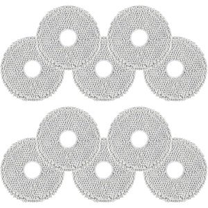 10 Stuks Dweilmop gescht voor Dreame L20/X40/X50 Ultra Complete, L10s/L10/L40s/L10s Pro/L40/L50 Ultra,für Mova E30 Ultra/P50 Pro Ultra Robotstofzuiger, Microvezel, Zacht,Wasbaar en Herbruikbaar