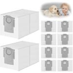10PCS tofzakken compatibel met Roborock Qrevo Series/QV35S/35A - Qrevo S/Pro - Qrevo Curv/Edge - Qrevo S5V/Saros 10R/10/Z70 en Qrevo Master/Slim robotstofzuigers