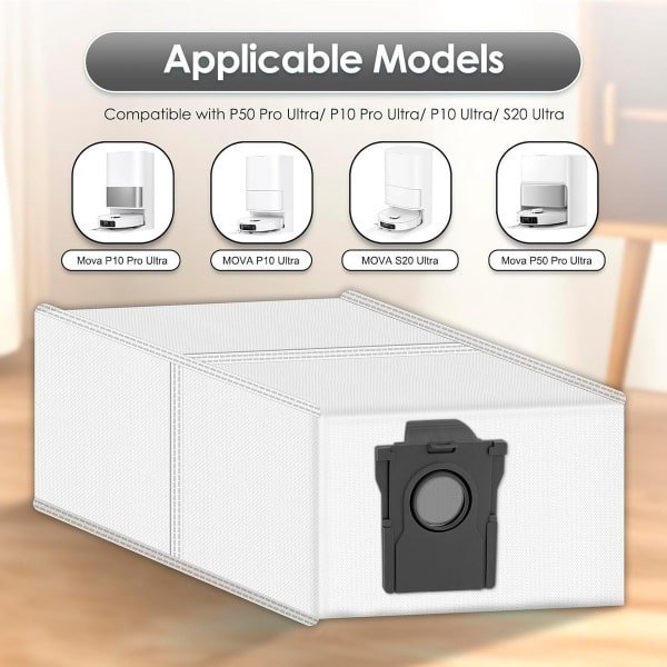 15 Stuks Stofzakken Vervangend voor Robotstofzuiger met Zelfleeg Station