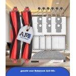 24 stuks accessoires gescht voor Roborock Q10 S5+ robotstofzuiger, 2 hoofdborstels, 6 stofzakken, 4 dweilpads, 4 HEPA-filters, 6 zijborstels, 1 reinigingsborstel, 1 schroevendraaier