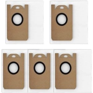 5 Stuks Stevige Vervangende Stofzakken voor Robotstofzuiger, Hoge Capaciteit en Efficiënte Filtratie