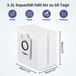 8 Stuks Stofzakken Accessoireset voor Robotstofzuigers - 3,2 L Capaciteit