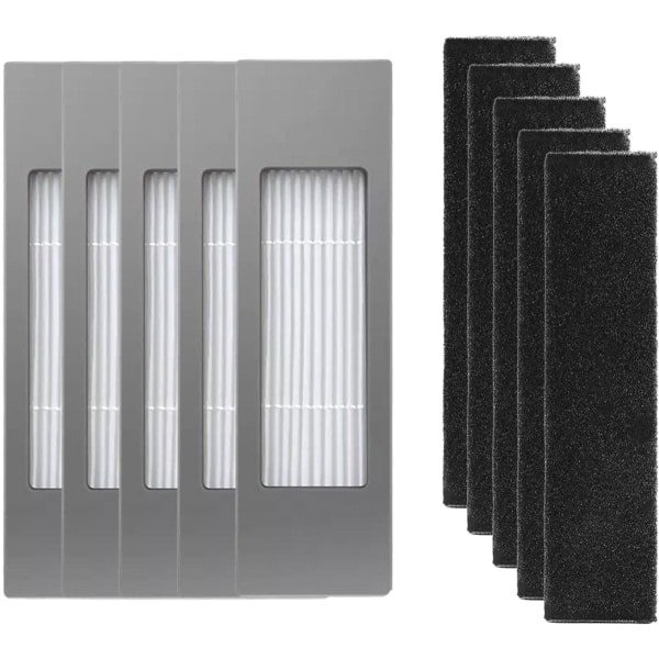 Allecto - - N10 Filter Set - Vervangfilter - Hoogwaardige filtratie - 5 stuks - Robotstofzuiger filters - Allergieën verminderen - Geschikt voor...