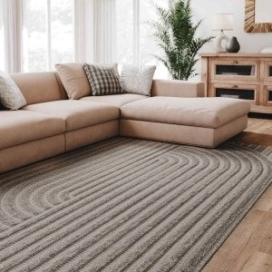 Lecce vloerkleed 160x230 cm lichtgrijs - Scandinavisch boho motief, 3D reliëf, geometrisch, geschikt voor vloerverwarming en robotstofzuigers