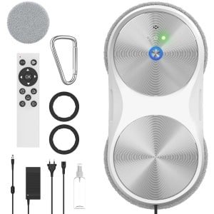 Lifero Robot Ramenwasser - Dweilrobot - Ruitenreiniger - Elektrische Glazenwasser Wit - Glazenreiniger - 5600 Pa - 3 Standen -