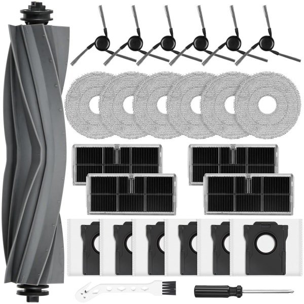 Reserveonderdelen voor Robotstofzuiger - Complete Accessoireset - Inclusief 1 Hoofdborstel, 6 Stofzakken, 6 Dweildoeken, 4 HEPA-filters, 6 Zijborstels