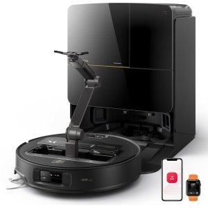 Roborock Saros Z70 - Robotstofzuiger en dweilrobot - Met OmniGrip-arm - 22.000 Pa - Aangedreven door AI - 7,98 cm ultradun - FlexiArm Riser - Tech AdaptiLift-chassis - Vermijdt obstakels - Multifunctioneel dock 4.0