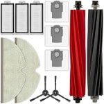 Robotstofzuiger Onderdelen - Accessoires Set - Stofzuiger Onderhoud - Anti-klit Ontwerp - 12 Delig - Grijs