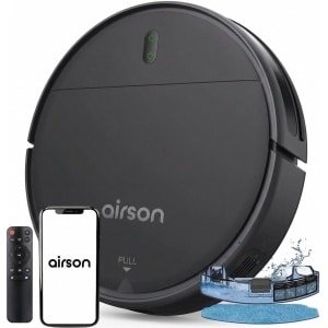 Robotstofzuiger met Dweilfunctie en Laadstation - Airson Pro Clean - Dweilrobot met App & Afstandsbediening - Geschikt voor Huisdieren en Tapijt