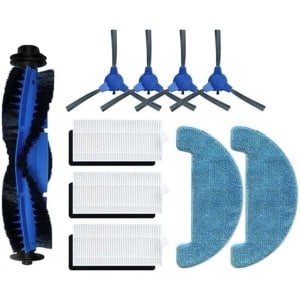 Set van 10 hoofdborstels Geschikt voor de Venga VG Rvc 3000 3001 robotstofzuiger: 1 rolborstel, 4 zijborstels, 3 vezelborstels