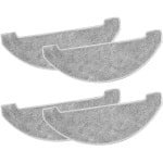 Set van 4 Microvezel Mop Pads Vervangende Mopdoeken voor Robotstofzuiger, Wasbaar en Duurzaam Accessoire voor Stofzuigen en Schoonmaken