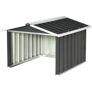 Tuinhuis voor Robotgrasmaaier - Bescherming voor Grasmaaier buiten - Staalplaat Grijs