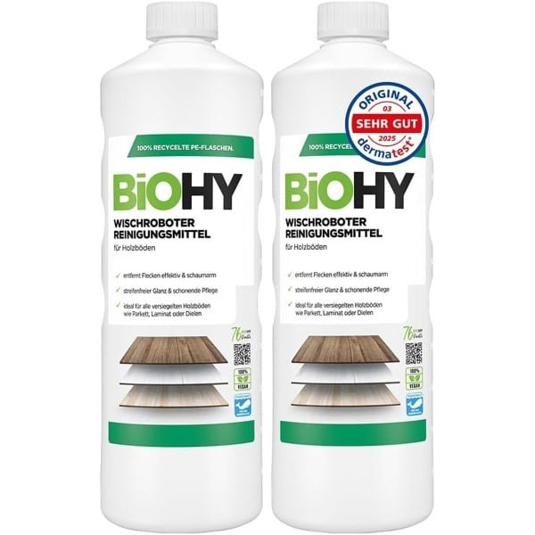 Vloerreiniger voor Dweilrobots - Concentraat voor Houten Vloeren, Parket & Laminaat - Streeploze Glans