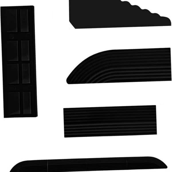 Zwarte drempelhelling voor robotstofzuigers (set van 4)